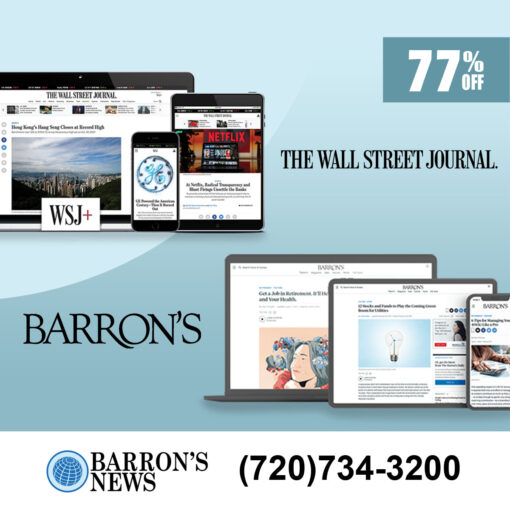 WSJ Subscription and Barron's Newspaper Subscription for 5 Years