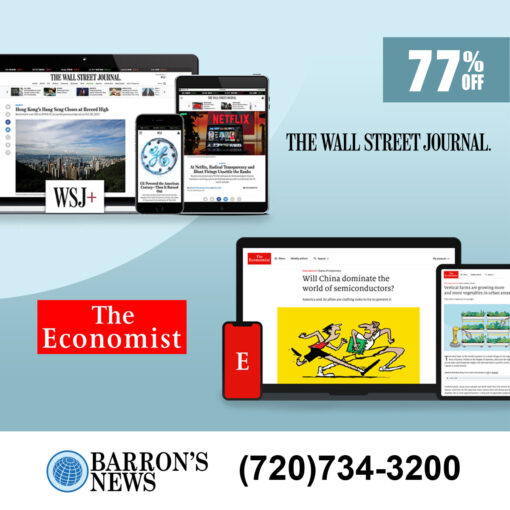 Wall St Journal News and The Economist Subscription for $129