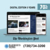 Washington Post Digital Subscription for 5 Years - 70% Discount