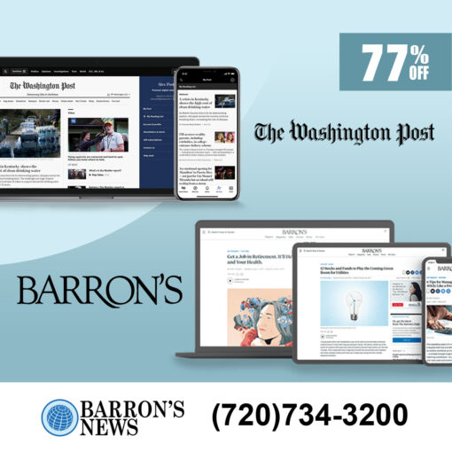 Washington Post and Barron's Newspaper Combo Digital Subscription for $129